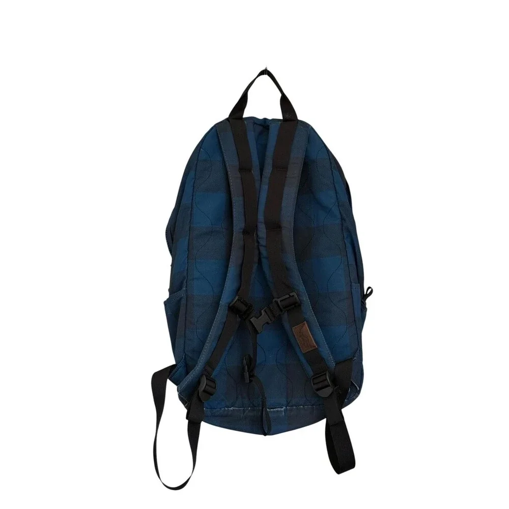 Polo Ralph Lauren Blue Plaid Backpack Bookbag Laptop School Travel Bag